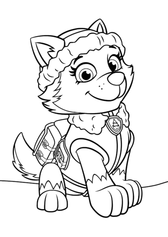 Paw Patrol Everest Coloring Page